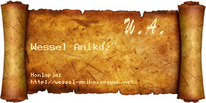 Wessel Anikó névjegykártya